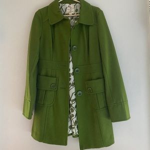 Tulle Green Wool Blend Peacoat